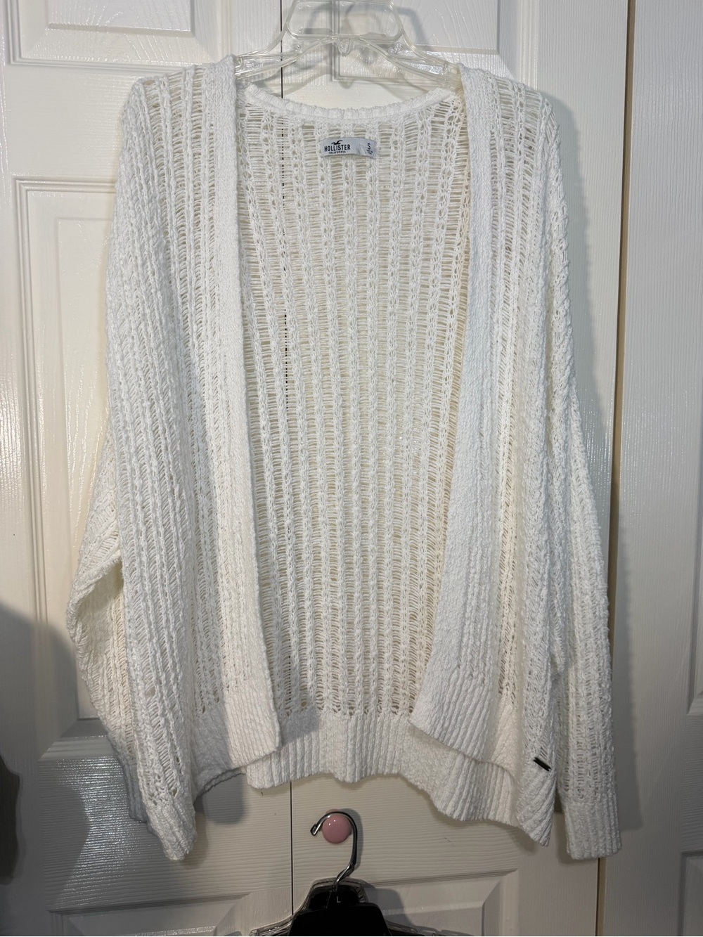 Hollister Women's Open Knit Cardigan Sweater - White